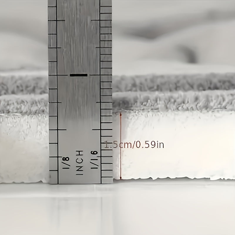 Alfombra de baño de espuma viscoelástica con patrón geométrico, antideslizante, absorbente, tejida plana, de poliéster, de 1.5 cm de grosor