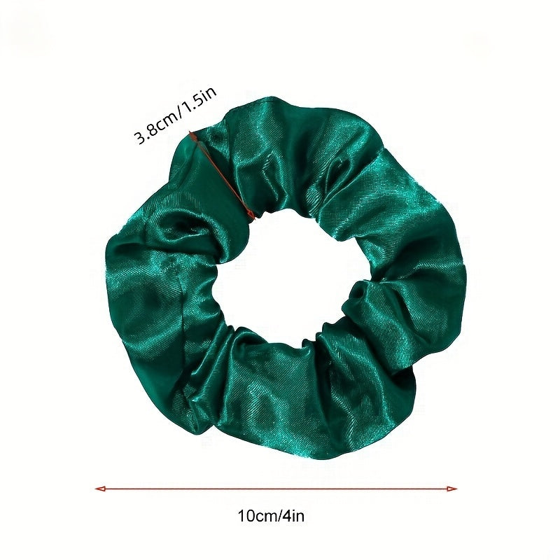 60 Colorful Satin Hair Ties Set for Women and Girls Elastic Bands