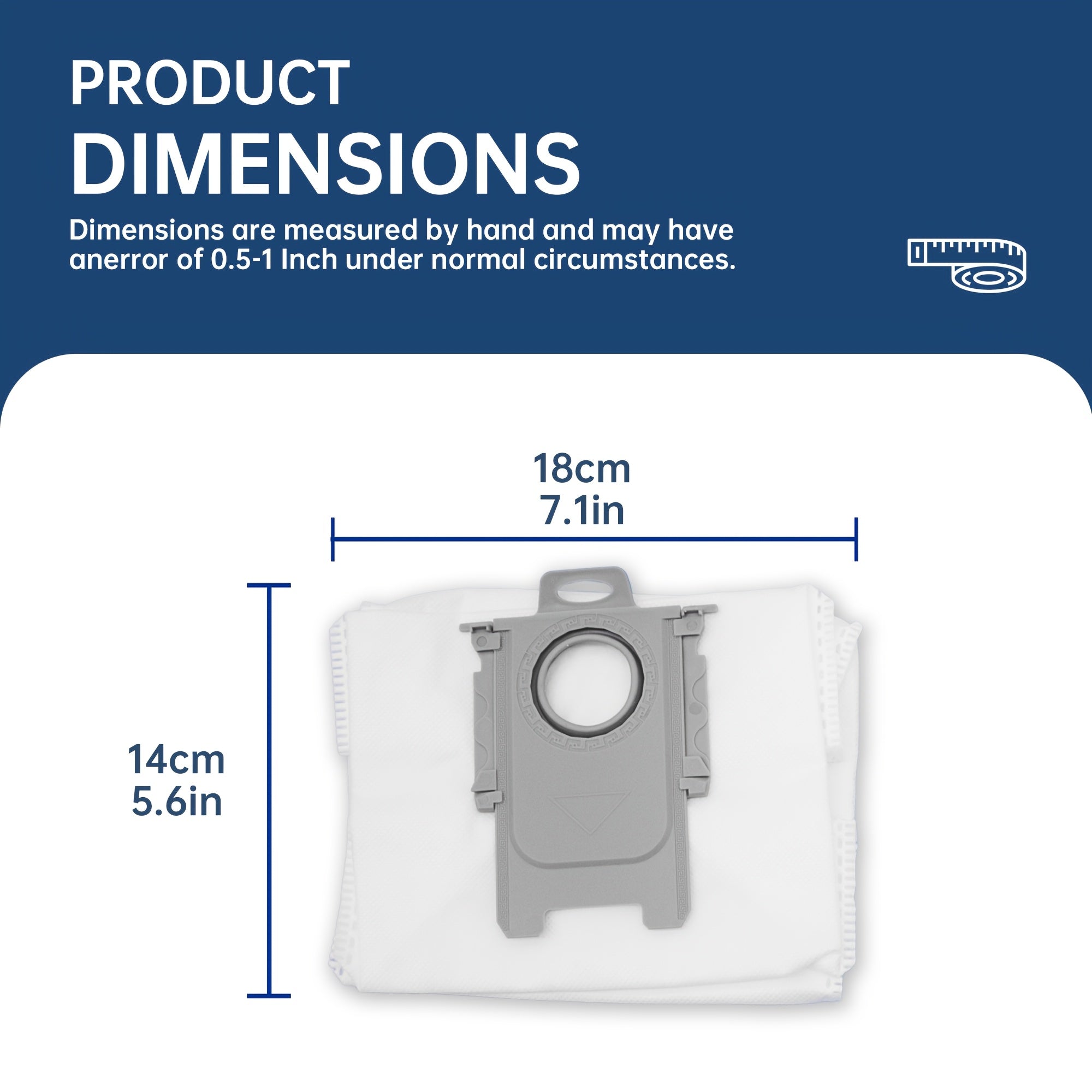 Set of 4 Vacuum Dust-Proof Bags for Roborock S8, S7, Q7 Max Ultra, Q5 Plus