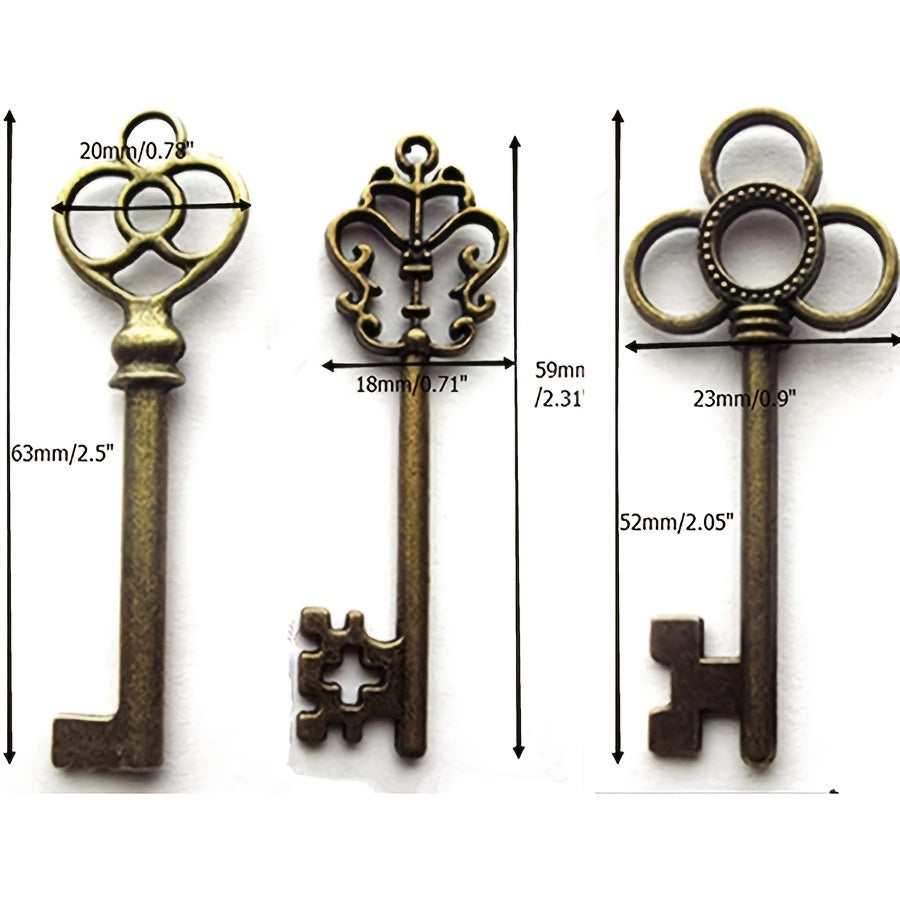 Assorted Large Skeleton Keys Set of 30 Antique Metal Door Lock Keys