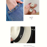 Set of 40 Elegant Reusable Brooches with Detachable Hidden Clasp and Decorative Buckle