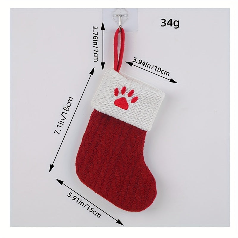 Uy, ofis, bog' uchun Rojdestvo osilib turadigan paypoq bezaklari 1ta