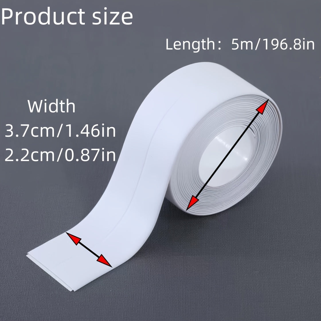 Waterproof Sealing Tape Strip for Bathroom Kitchen Sink Toilet Wall Self-Adhesive Caulk for Home Renovation