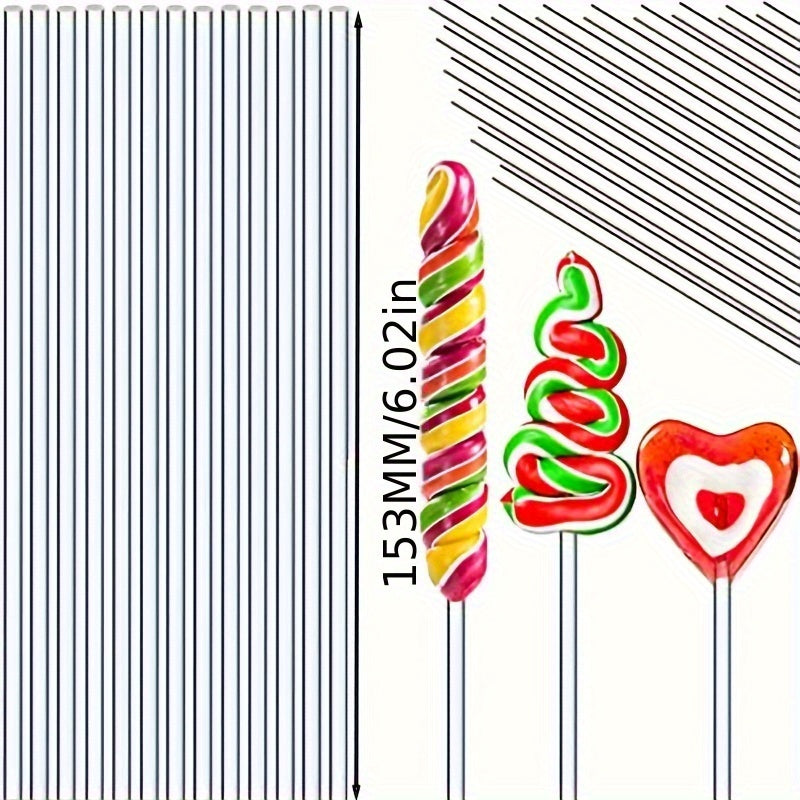 Acrylic Lollipop Sticks Set of 50 for Cake Pops Candy and Desserts