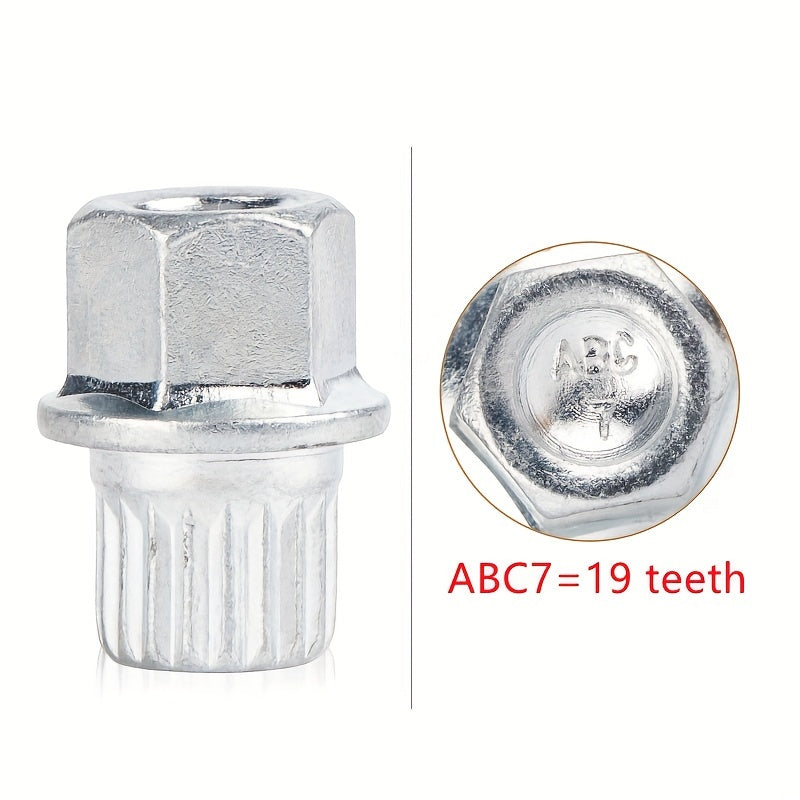 Universal temir rozetkali kalitlar to'plami, shinalarni o'g'irlashdan himoya qilish uchun sozlanadigan xex boshli