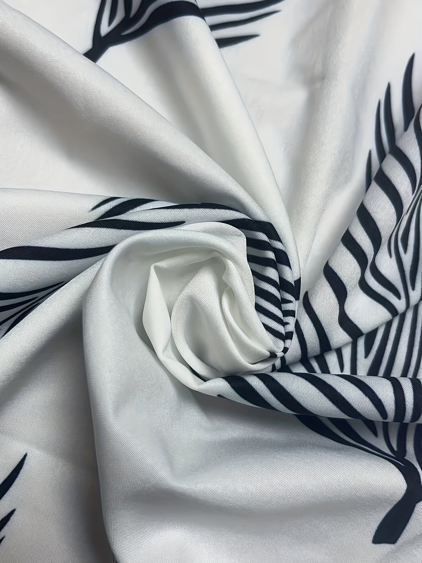 Women's Plus Size Printed Button-Up Shirt with High-Low Hem and Rolled Sleeves