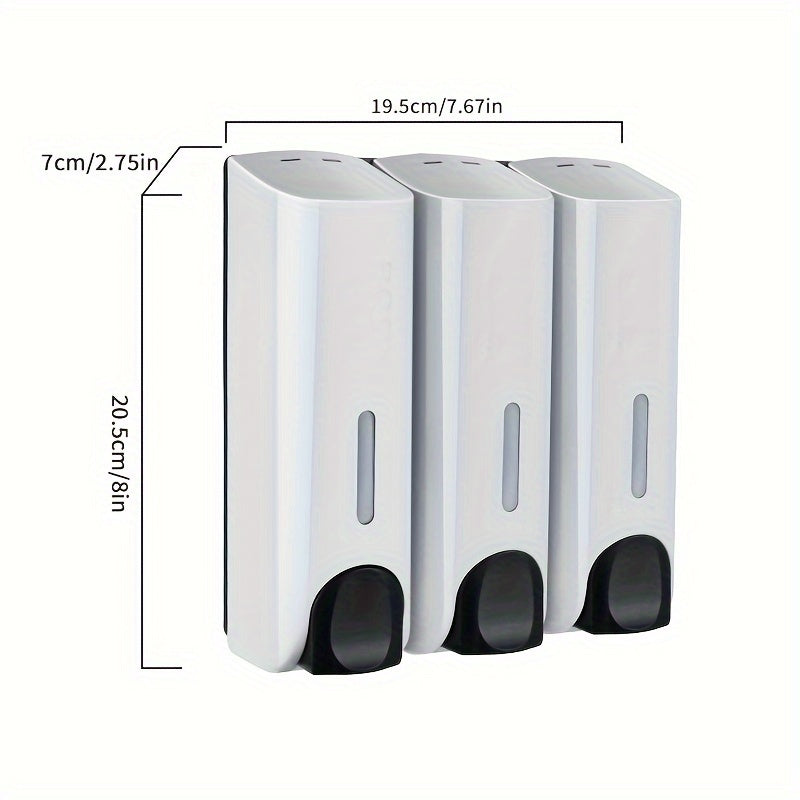Wall-Mounted Soap Dispenser for Bathroom and Kitchen Storage, Plastic, Modern Design