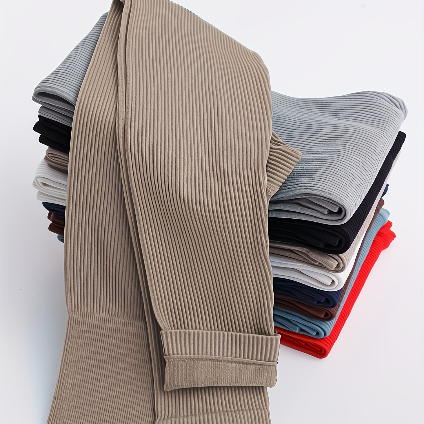 Women's Solid Color Wideband Waist Yoga Leggings Breathable Tummy Control High Stretch