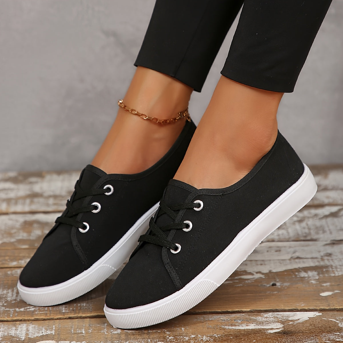 Women's Breathable Casual Sneakers with Rubber Sole, Lightweight, All-Season
