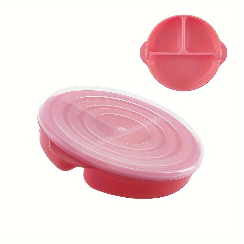 Bolalar uchun bo'lingan plitalar BPAsiz, mikroto'lqinli pechga mos, idish-tovoq mashinasiga mos, 3 bo'lak, yorqin ranglar