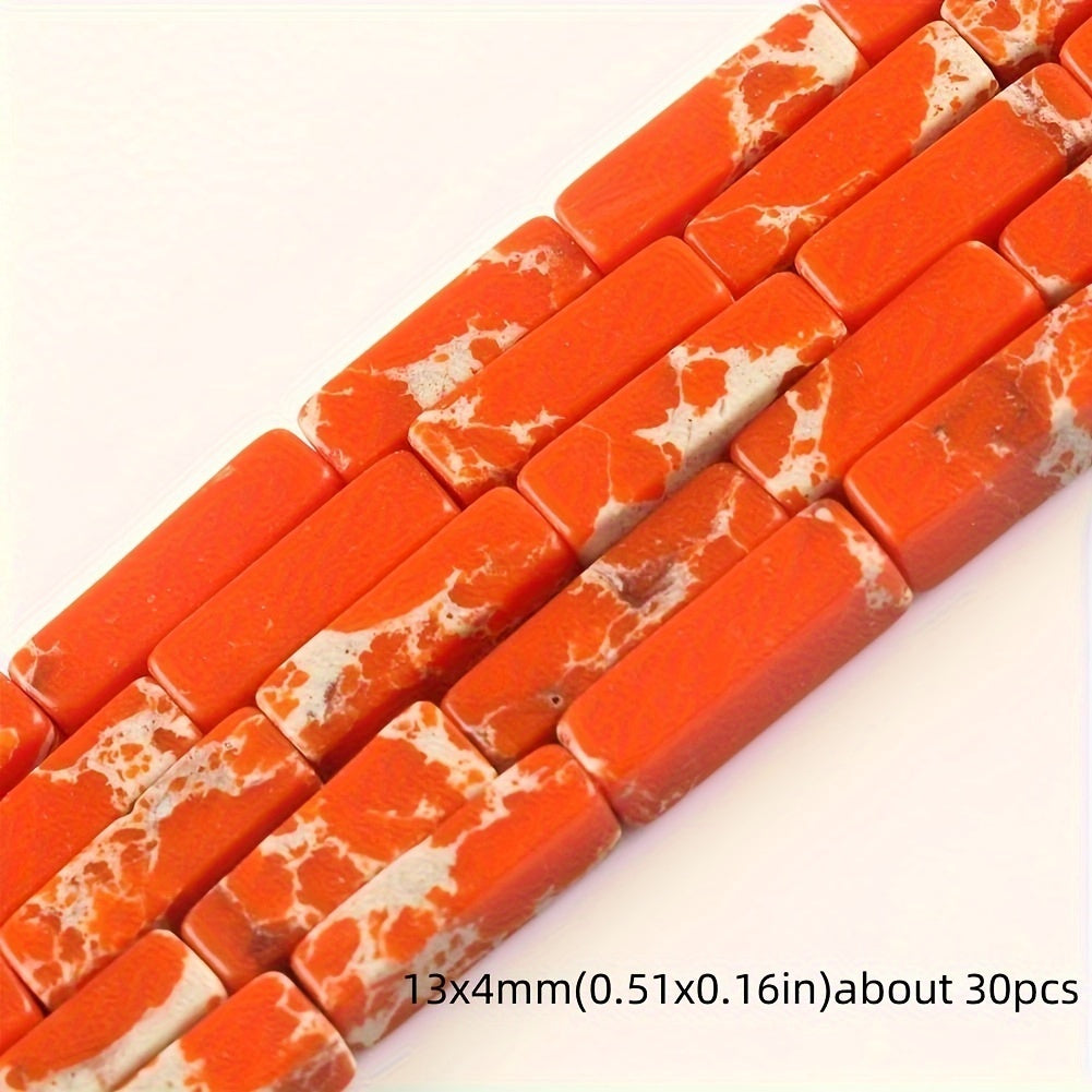 Natural Stone Jasper and Shoushan Beads Set for Jewelry Making Multicolor Cylindrical