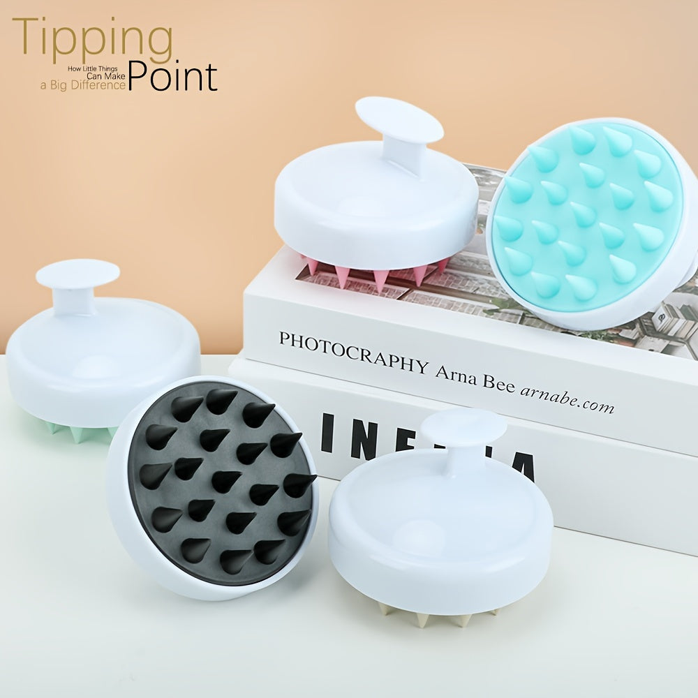 Silicone Scalp Massager and Shampoo Brush for Hair Growth Dandruff Removal Non-Electric Fragrance-Free Tool