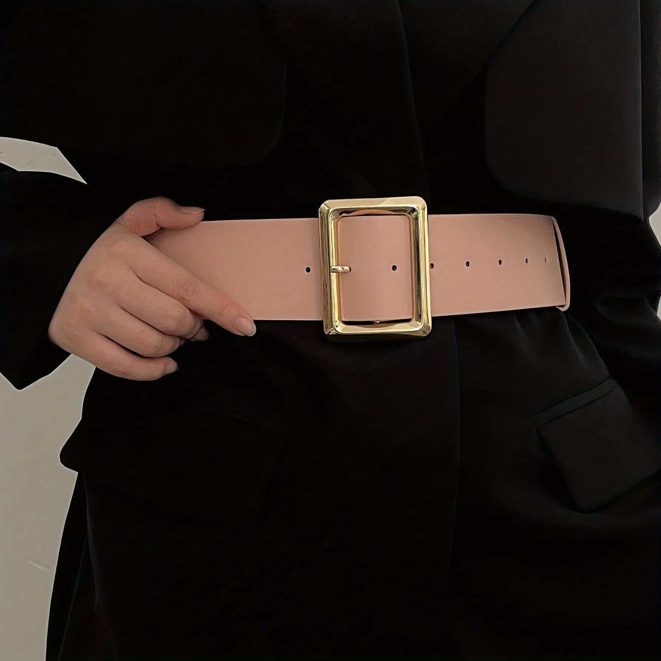 Women's Faux Leather Wide Belt for Casual, Dressy, and Everyday Wear