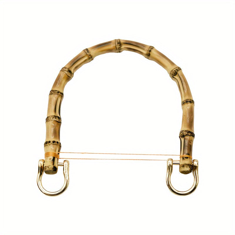 Bamboo Handle Rings for Handbags and Luggage, Handmade Wooden Accessories