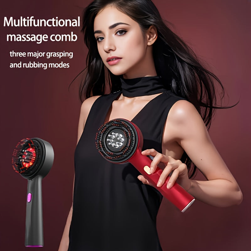 USB Rechargeable Head Massage Comb with 1400mAh Lithium Battery Electric Personal Care Device