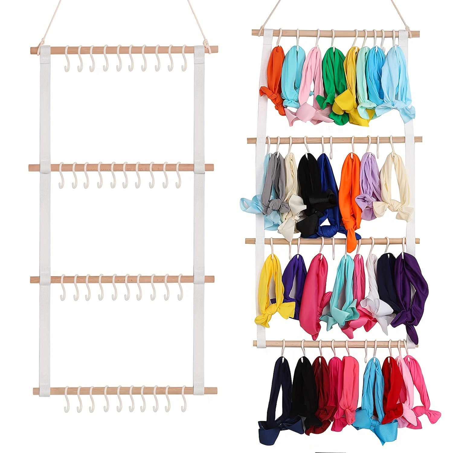 Organizador de pared para diademas, estante decorativo para colgar en la pared, almacenamiento para el hogar o regalo
