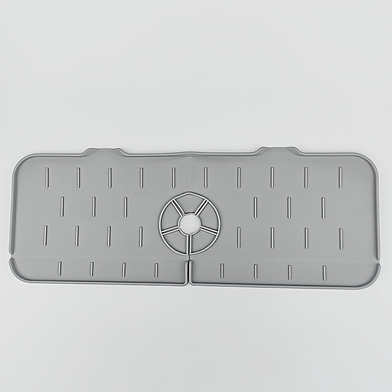 Silikon kran tomchisi uchun idish - Suv o'tkazmaydigan, oshxona va hammom ish stoliga moslangan qiyshiq dizayn - 1 dona