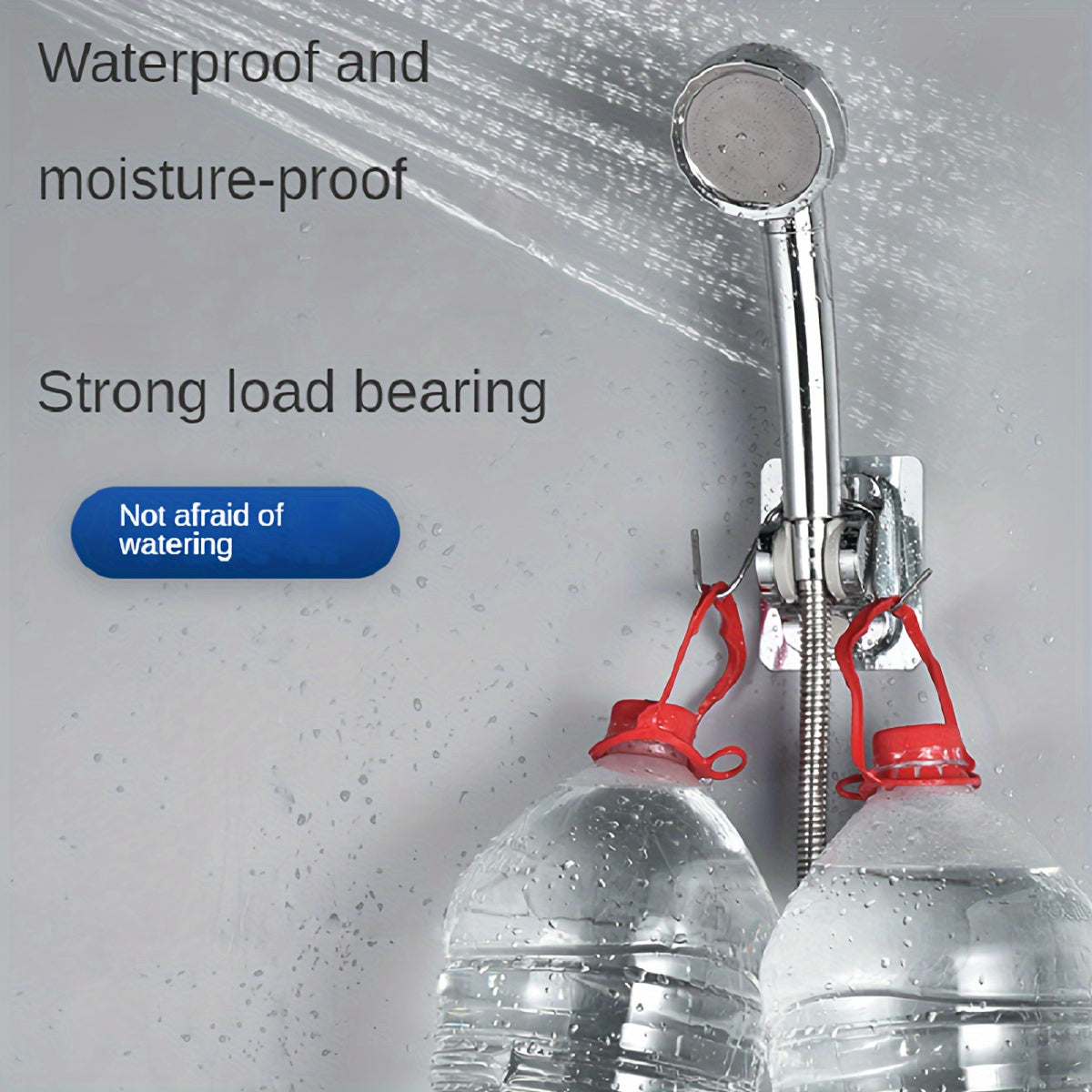 Soporte de ducha ajustable de montaje en pared, plástico, impermeable, a prueba de humedad, rotación de 120°