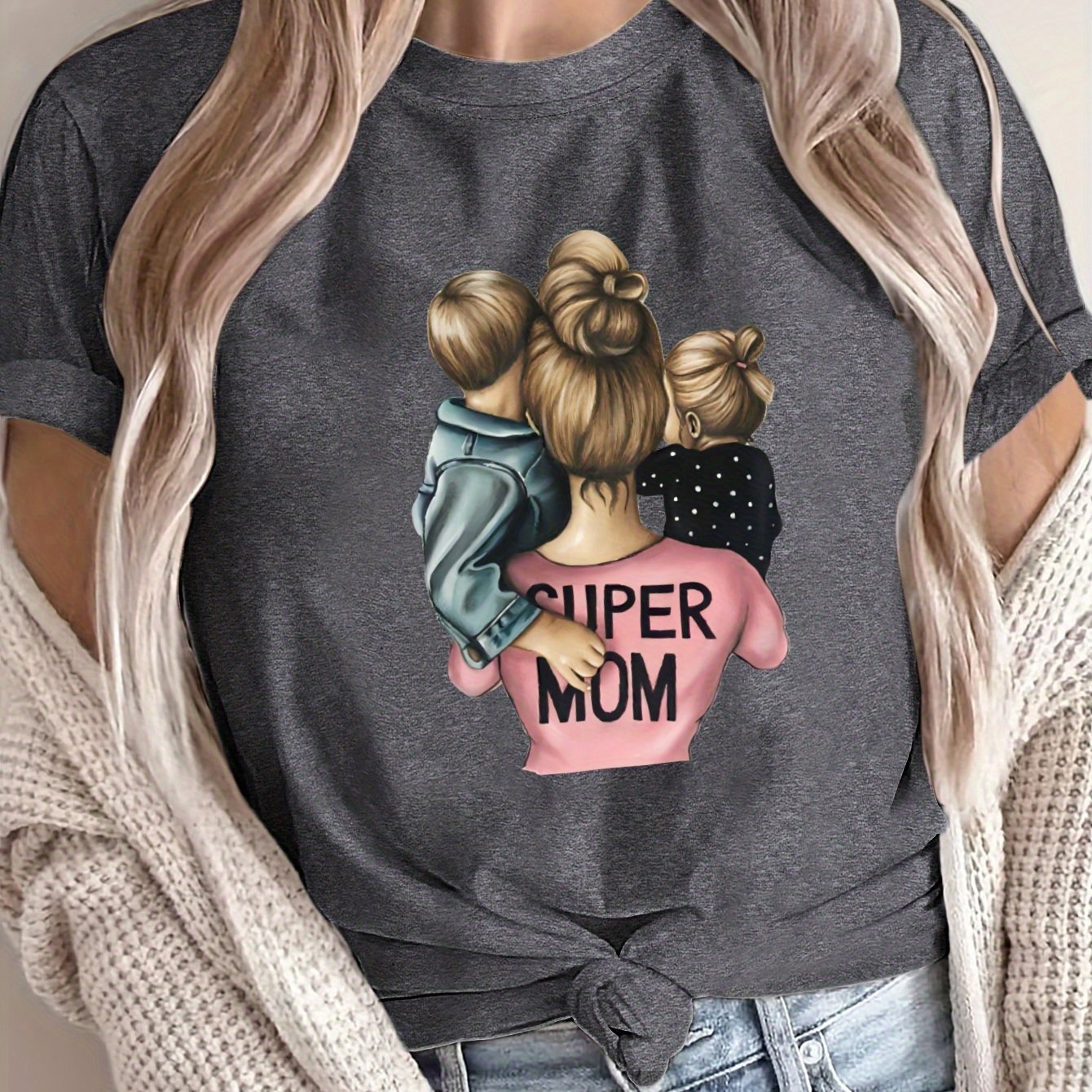 Camiseta suelta para mujer de gran tamaño, transpirable, casual, de manga corta, para verano