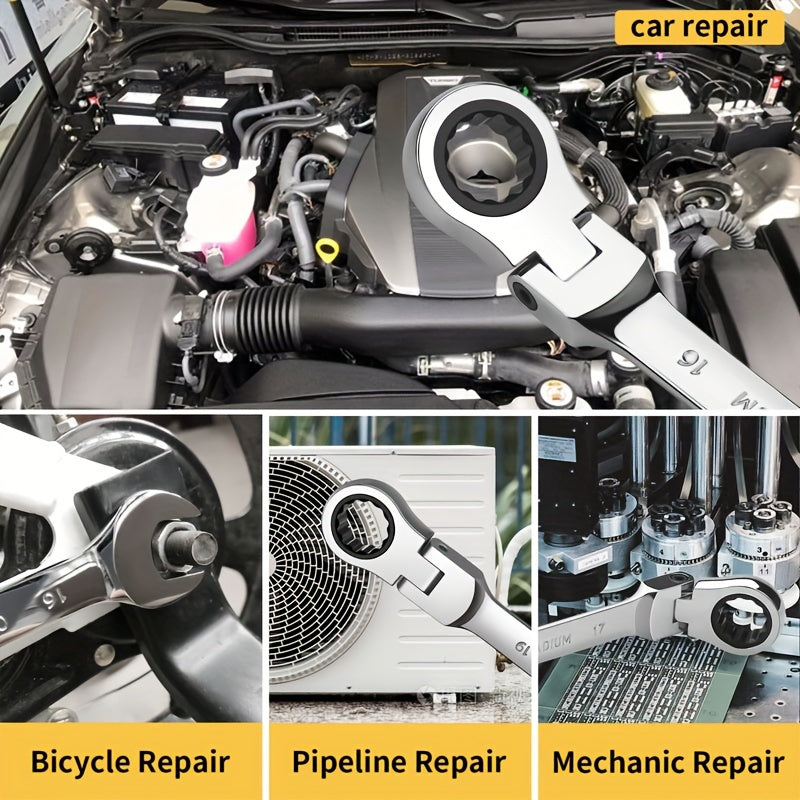 Двухголовка-ключ с двунаправленной живой головкой для автосервиса