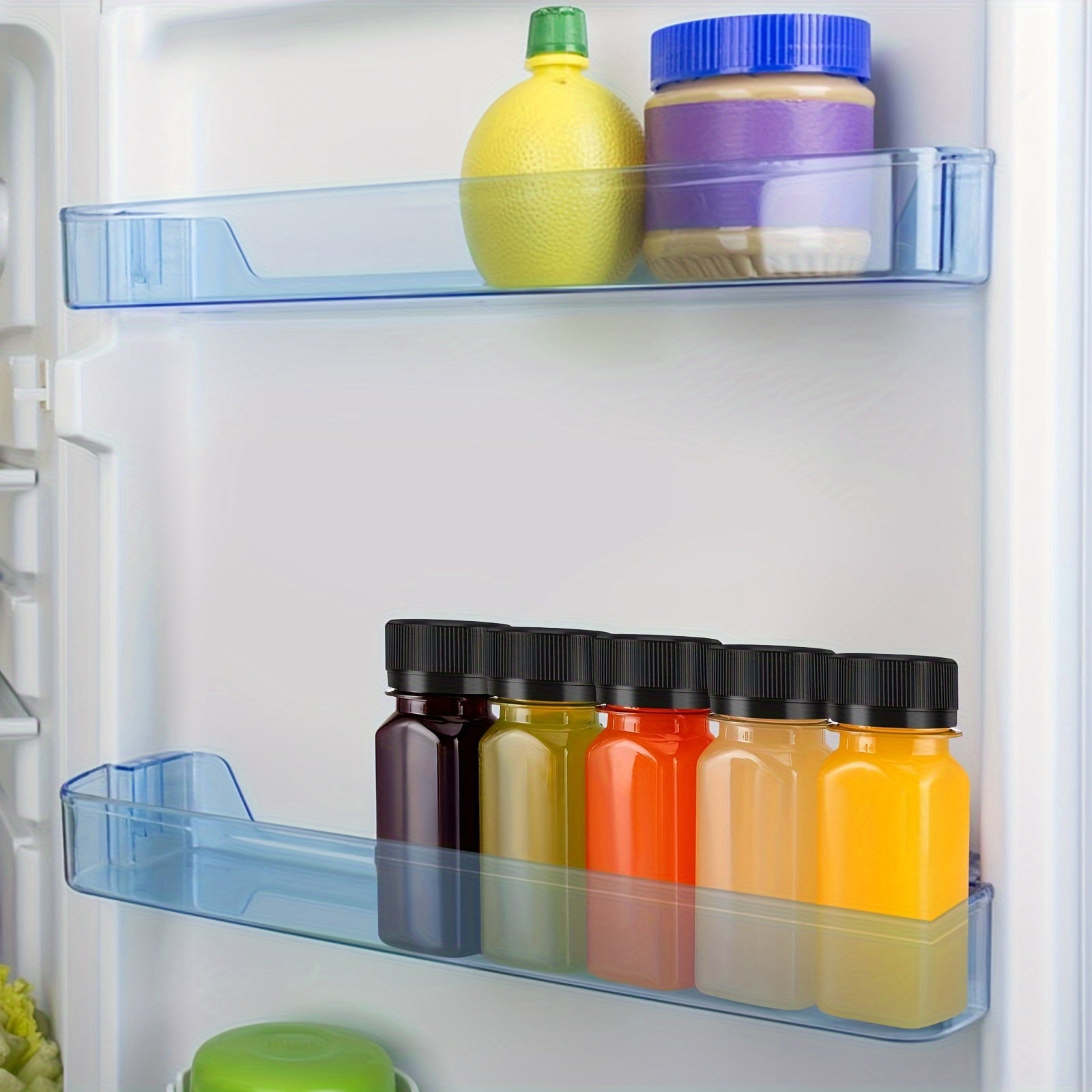 Leakproof 2oz Mini Shot Bottles with Screw Caps Food-Grade Plastic BPA-Free Freezer Safe