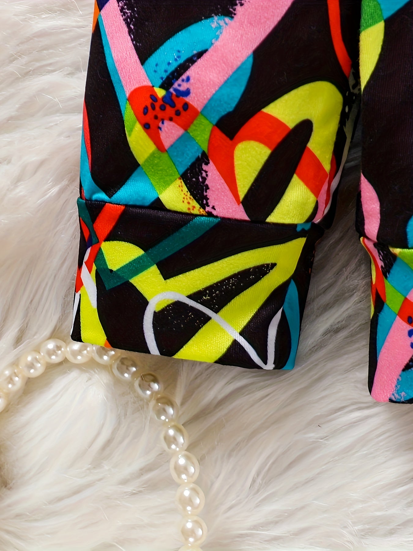 Kids Girls Heart Print Sweatshirt and Leggings Set Fall Winter Casual