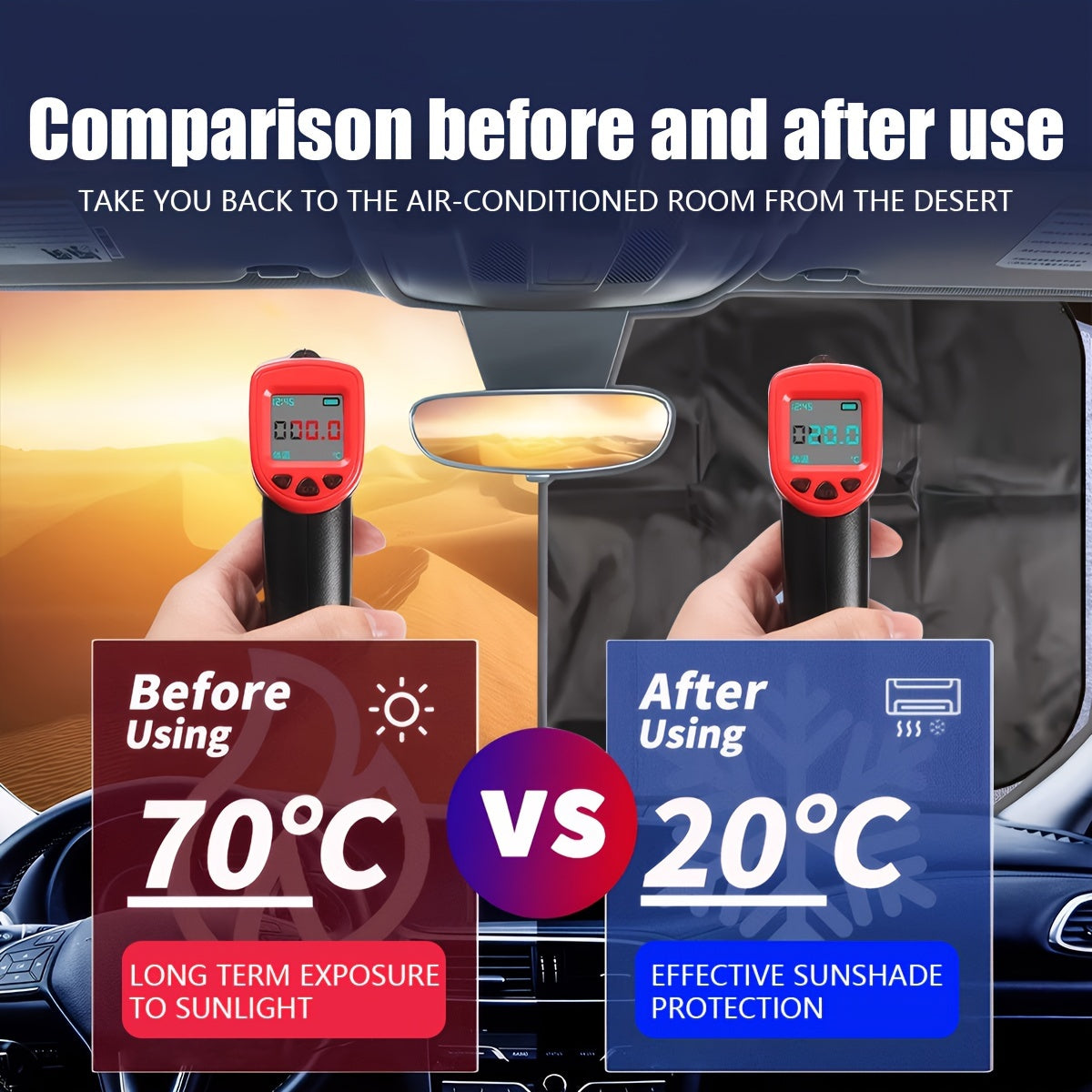 Car Windshield Cover Sun Visor Snow Cover UV Protection Frost Guard