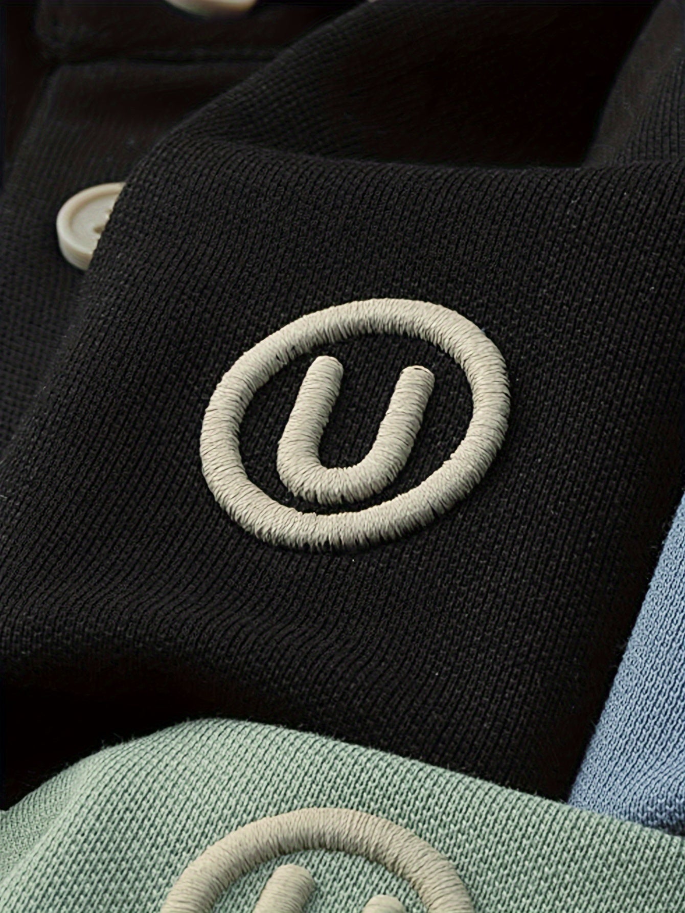 Men's Long Sleeve Golf Shirt with Embroidered Logo Collar Polyester Knit Medium Stretch Regular Fit Fall Collection