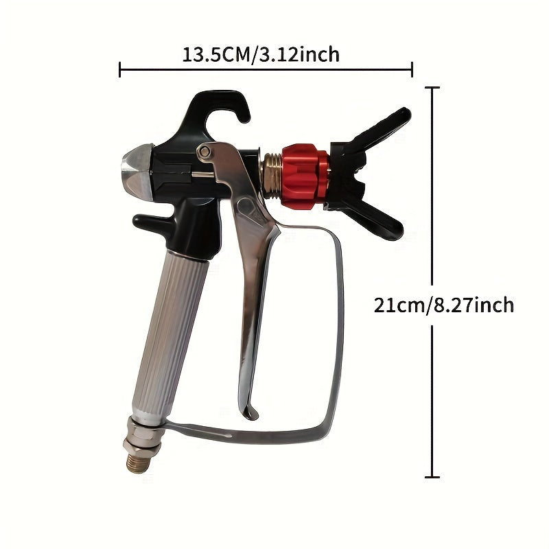 3-Piece Airless Paint Spray Gun Set with Nozzle Cover Swivel Joint for Walls Fences Cars Boats