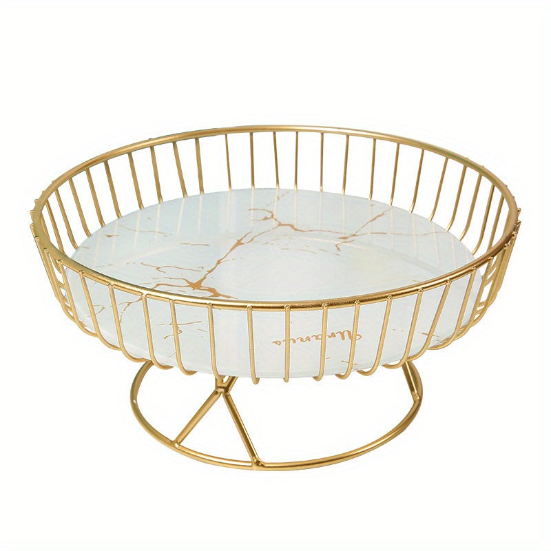 European-Style Ceramic Fruit Plate for Living Room Parties and Afternoon Tea