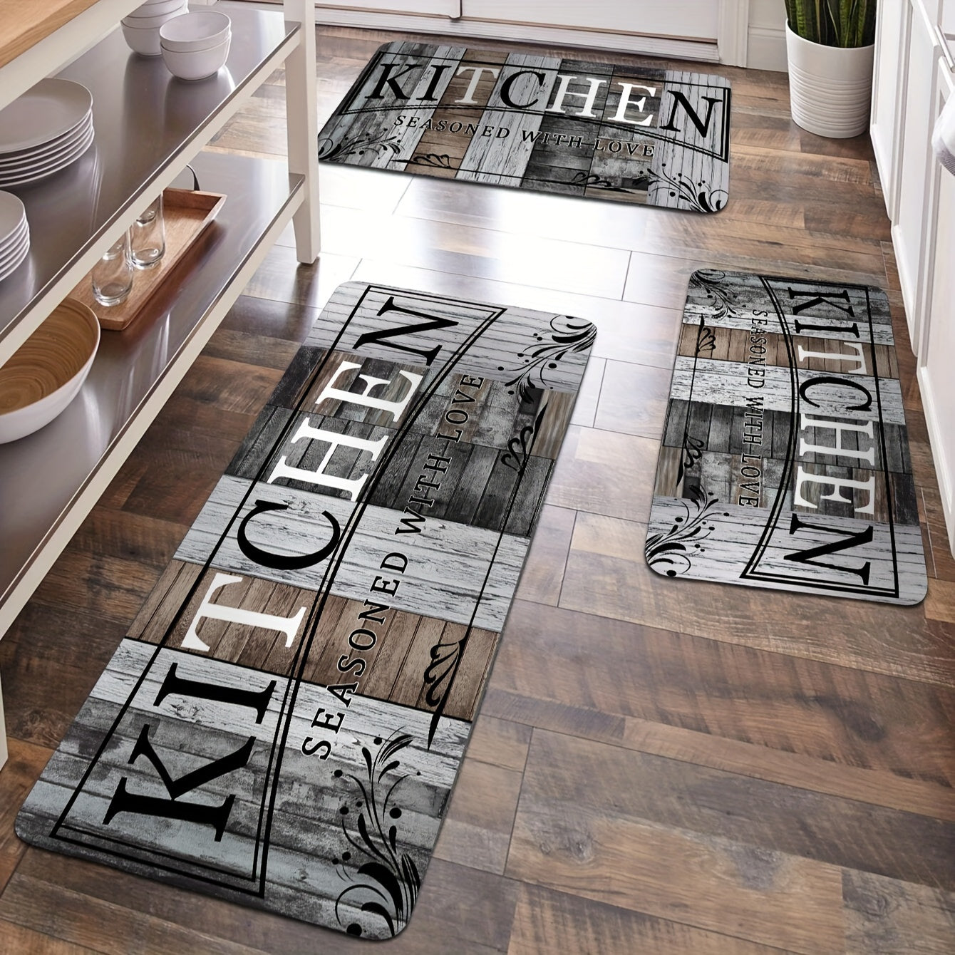 Soft Absorbent Letter Print Area Rug for Indoor Living Rooms and Bedrooms
