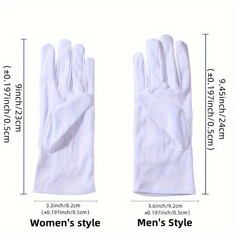 Unisex White Leather Gloves for Men and Women for Security Driving and Formal Wear