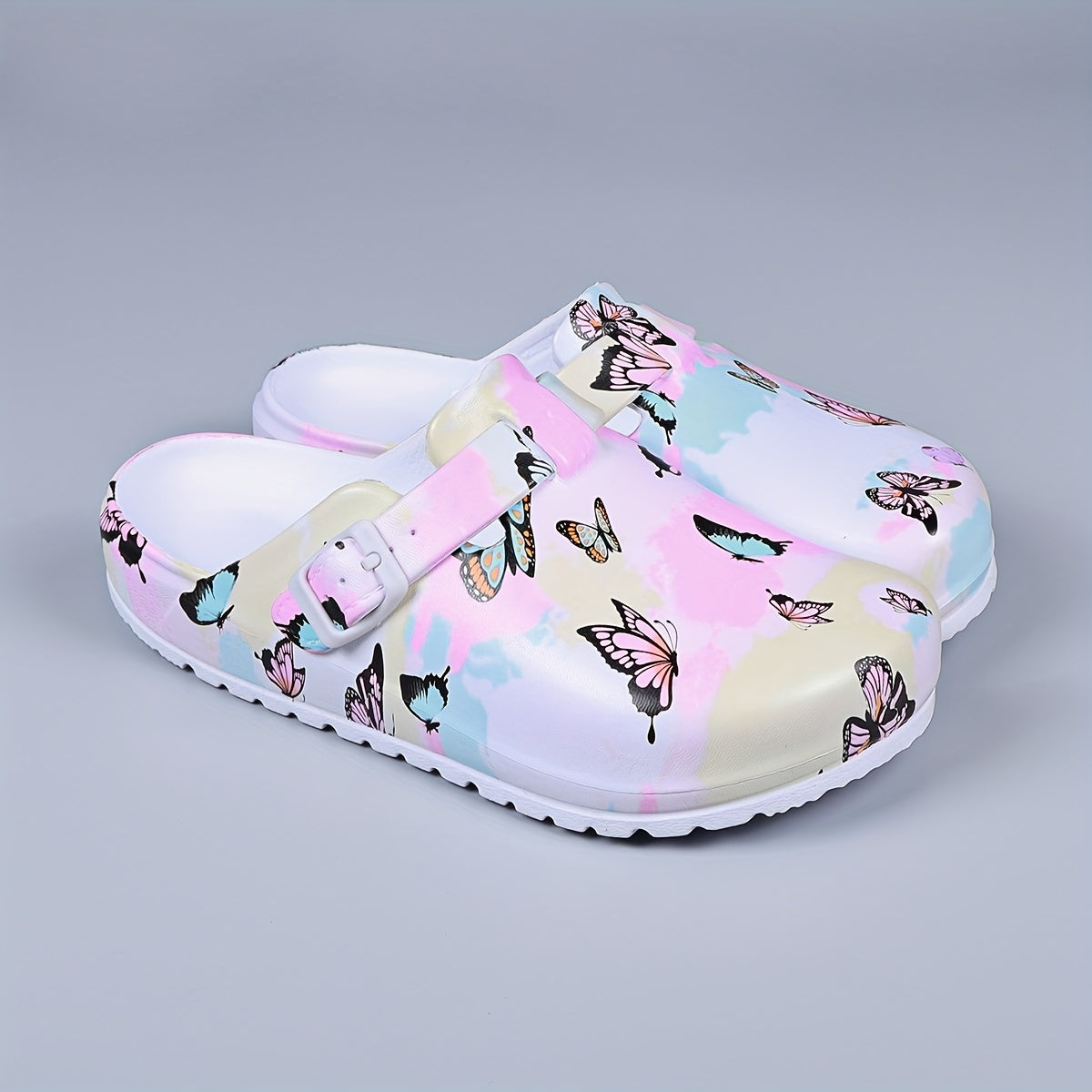 Women's Floral Print EVA Clogs Lightweight Non-Slip Summer Shoes