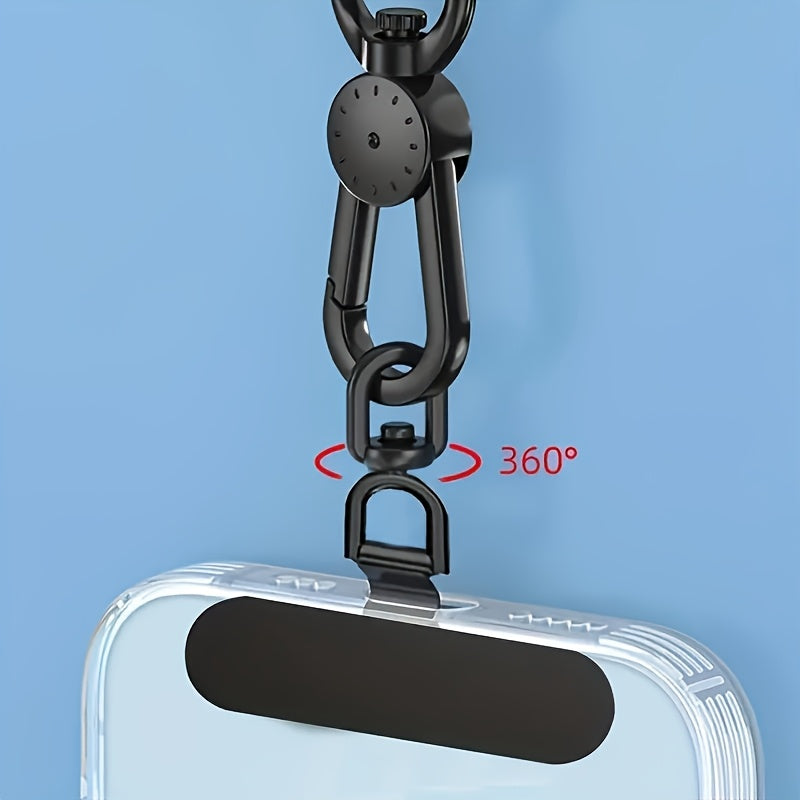 Universal 360° Rotating Phone Lanyard Hooks Set 2 or 4 Pack Stainless Steel