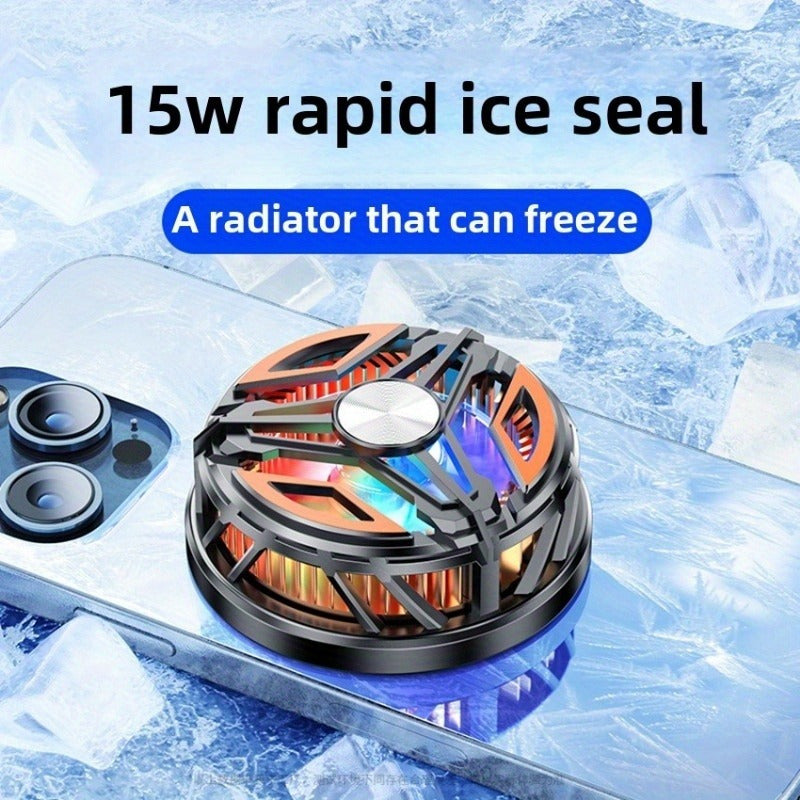 Compact USB-Powered Gaming Phone Cooler with Semiconductor Refrigeration and Magnetic Suction