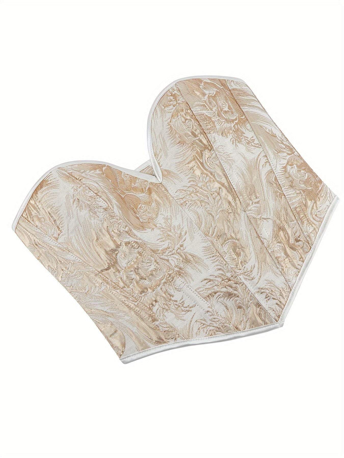 Women's Floral Print Strapless Corset Bustier Tummy Control Shapewear