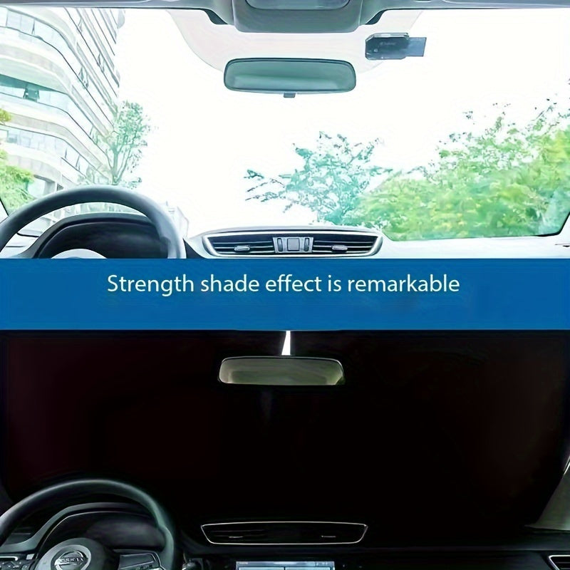Universal Car Sunshade Double-Circle Sun Visor for Front Windshield Heat UV Protection