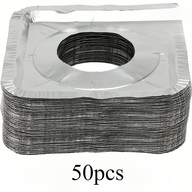 10/50/100 шт. одноразовых алюминиевых фольгированных крышек для конфорок газовых и электрических плит