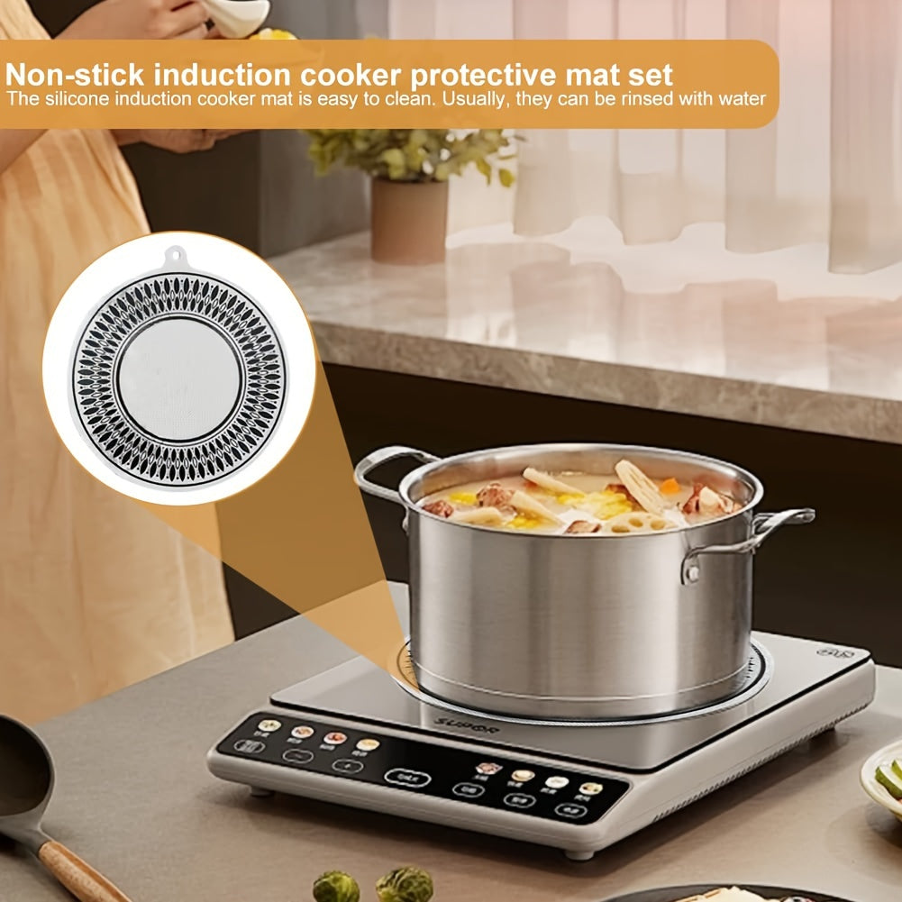 Silicone Induction Cooktop Protectors Non-Scratch Mats for Stoves and Air Fryers