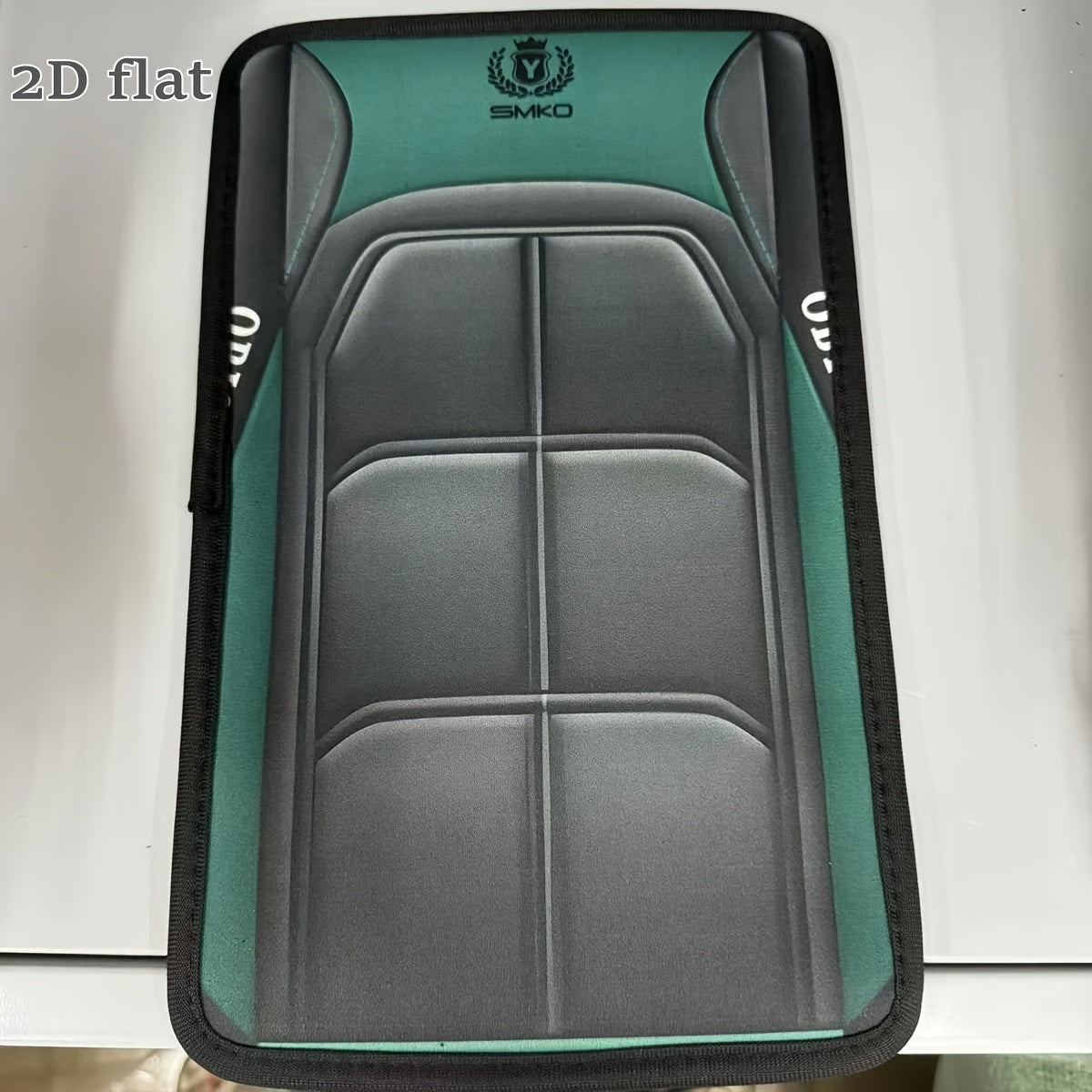 Car Interior Armrest Cover, Rubber, Black and Red, Durable Polyester