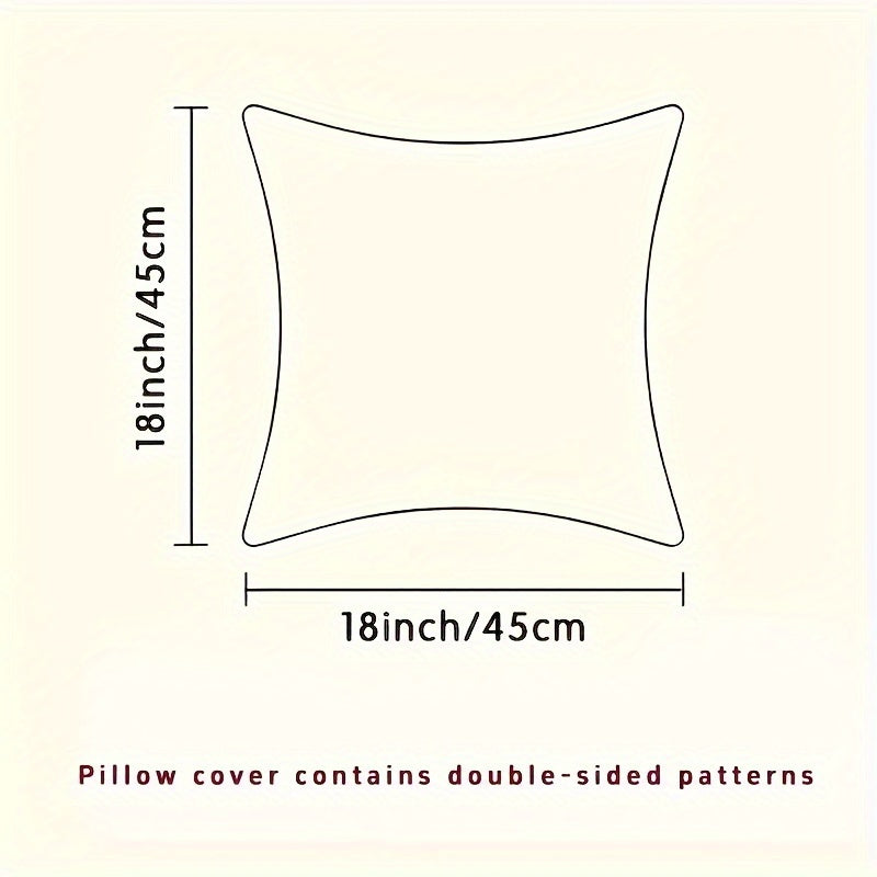 Personalized Pet Photo Plush Pillow Cover 44.96x44.96cm Modern Dog Cat Portrait Polyester