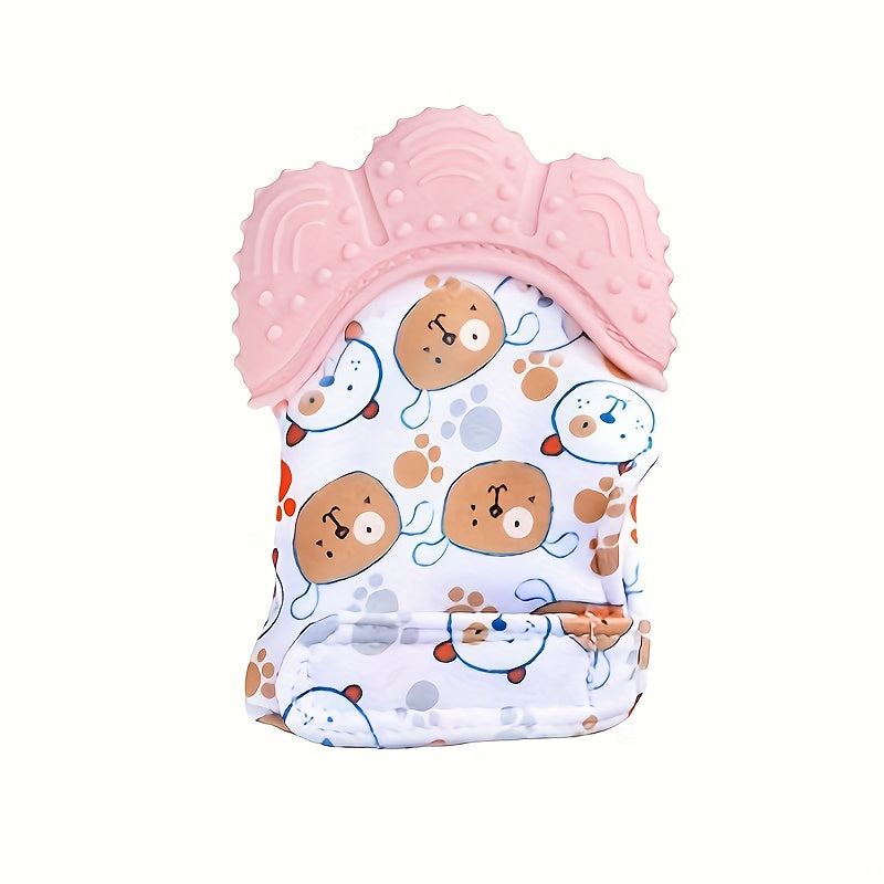 Soft Silicone Baby Teething Glove Oval-Shaped Chewing Gums Safe Washable Gift