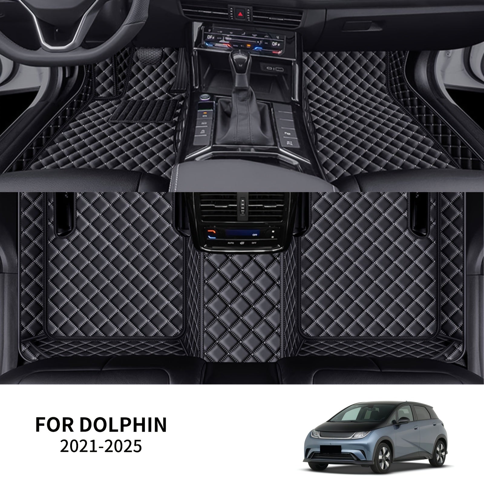 3Pack Faux Leather Car Floor Mats All-Weather Durable Lap Protector