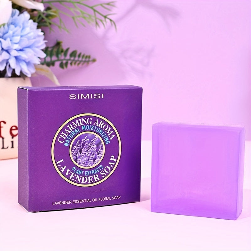 Jabón hidratante artesanal de lavanda para todo tipo de piel 80g