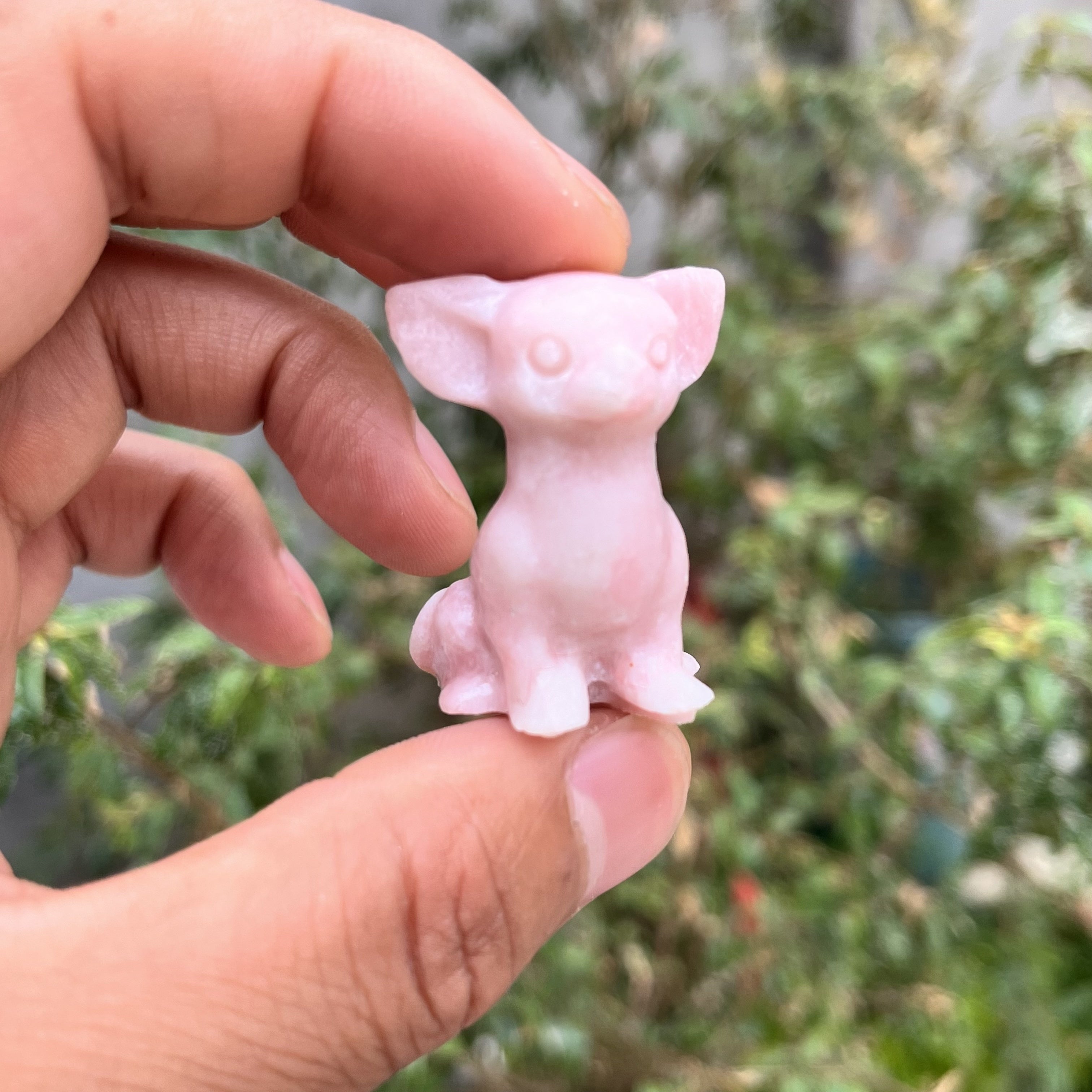 Crystal Chihuahua Dog Carving Natural Crystal Home Decor Office Decor Gift