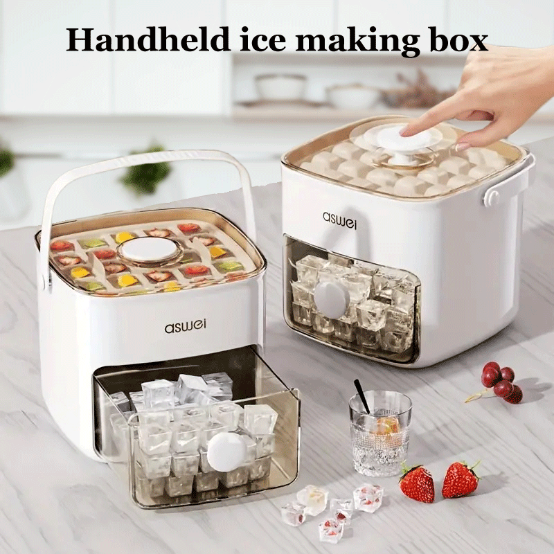 White Portable Ice Maker with Large Capacity for Small Spaces