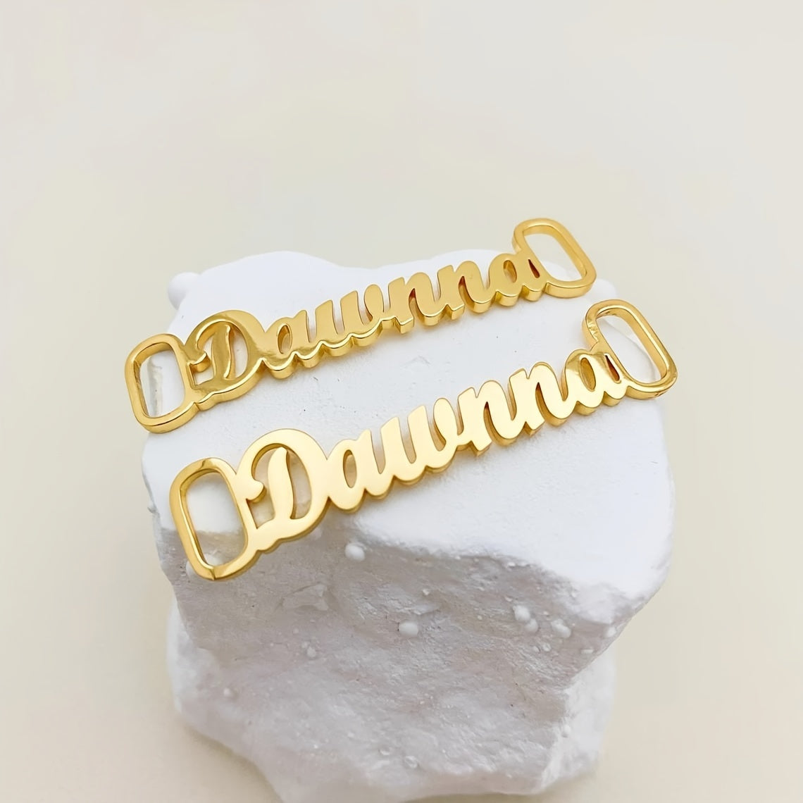 Unisex Stainless Steel Name Shoe Charms Custom Letter Shoe Buckle Accessories