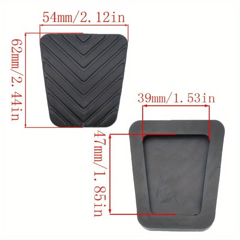 Car Pedal Cover Set Non-Slip Rubber Brake Clutch for Vehicles