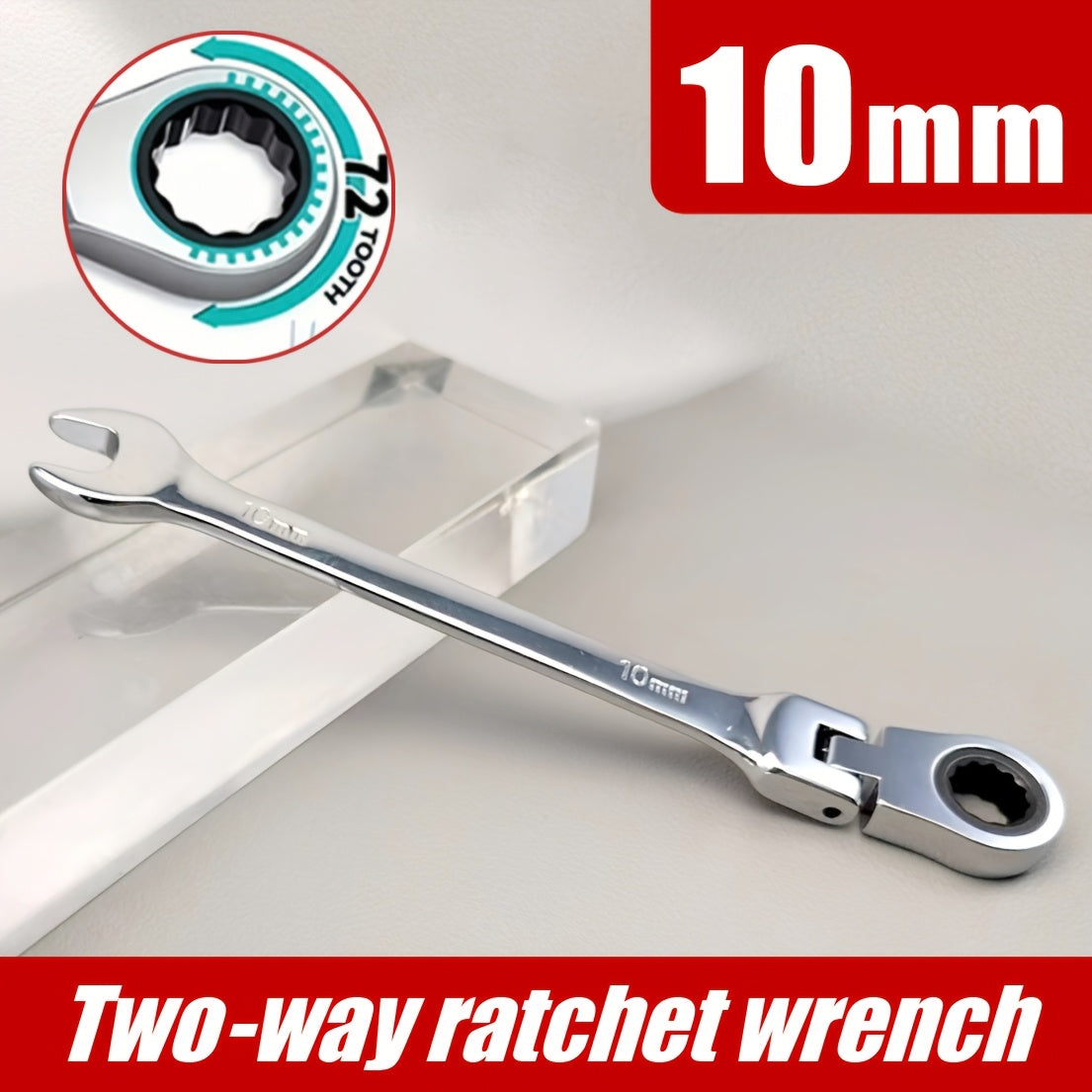 12pcs Ratchet Wrench Set Adjustable Dual-Head for Cars Bikes and Home