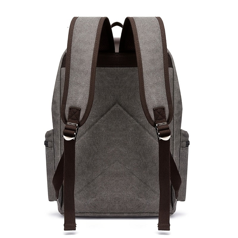 Retro Canvas Backpack for Students Travel and Business with Laptop Compartment